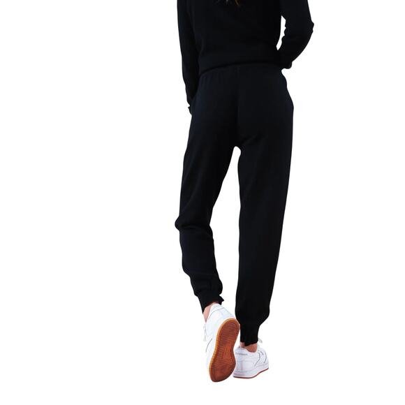 New Quince Women’s Black Mongolian Cashmere Sweatpants Joggers Medium 3751 - Picture 3 of 11